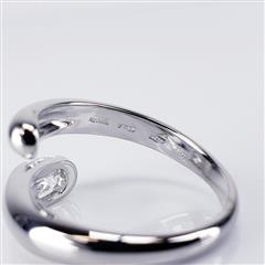 Bulgari GIA Certified Oval Diamond Bypass Ring in 18K White Gold